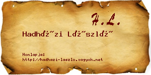Hadházi László névjegykártya