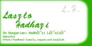 laszlo hadhazi business card